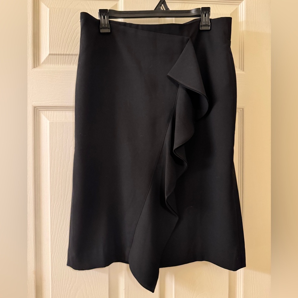 Elegant Black Ruffle Skirt J Crew NWT SIZE 12